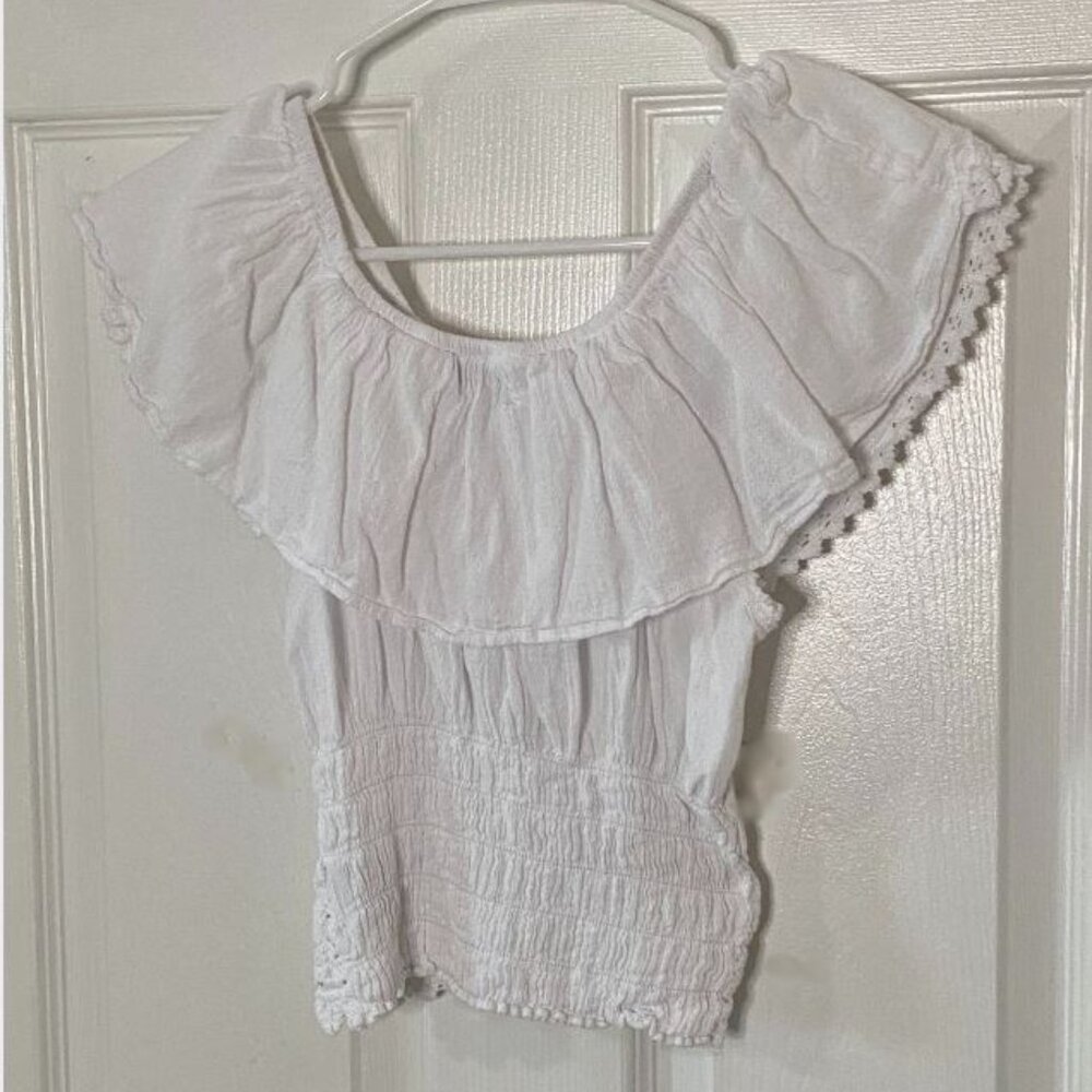 2/$20 - White Giocam Cotton Beach Crop Top - Picture 4 of 5
